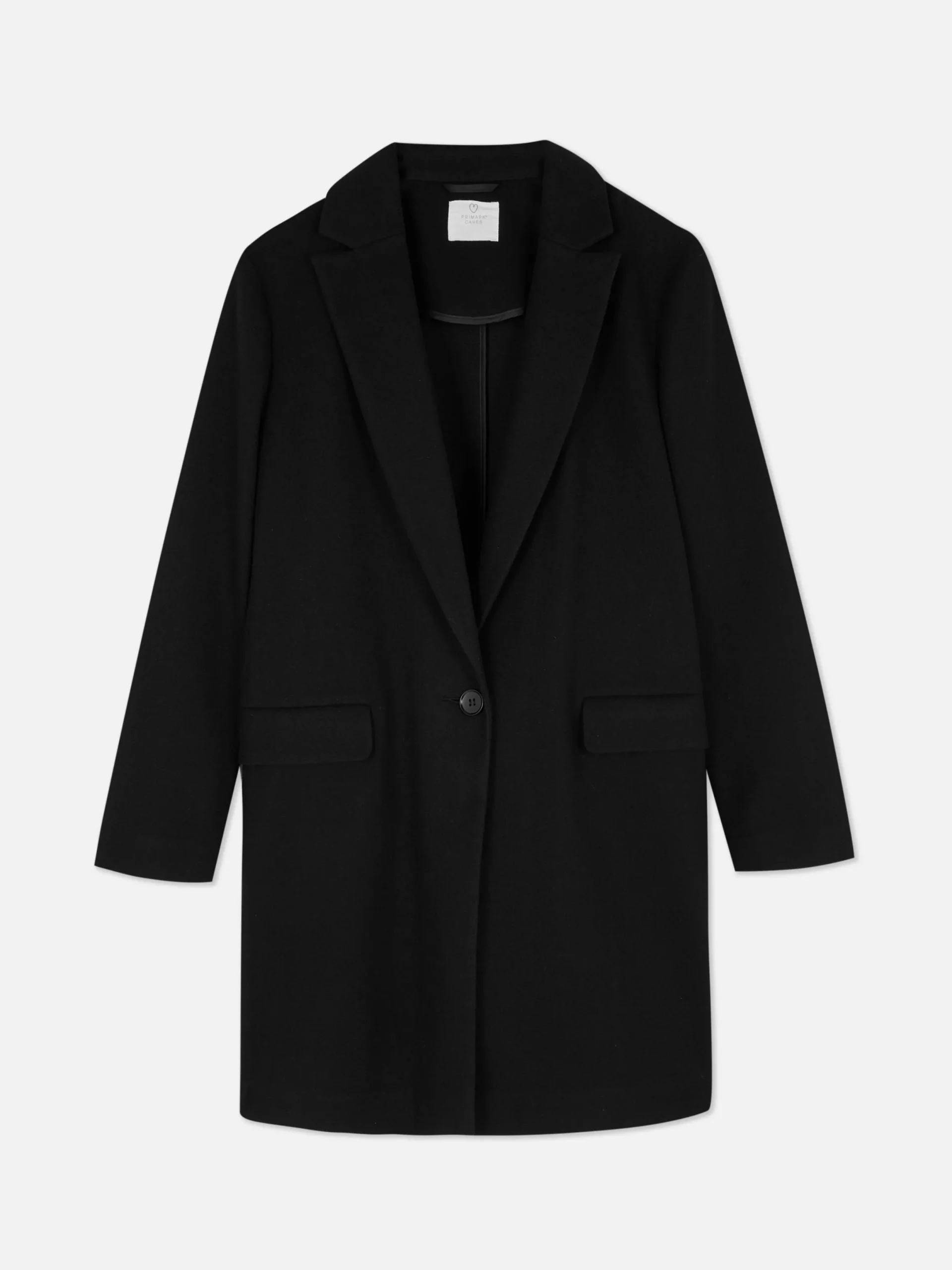 Jacken Und Mäntel|Primark Klassischer Einreihiger Mantel Schwarz
