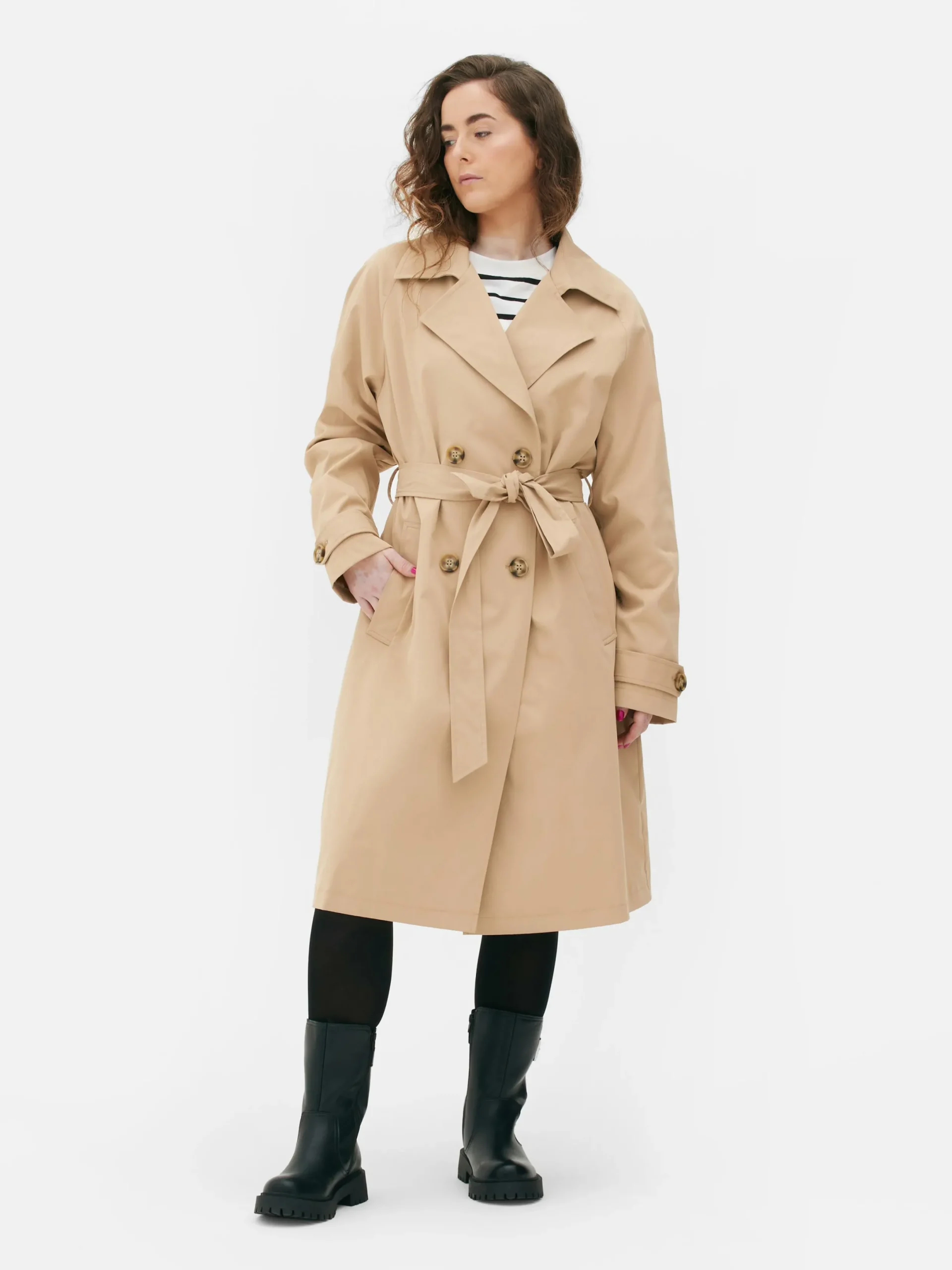 Jacken Und Mäntel|Primark Klassischer Zweireihiger Trenchcoat Kamelbraun