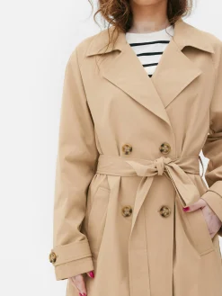 Jacken Und Mäntel|Primark Klassischer Zweireihiger Trenchcoat Kamelbraun
