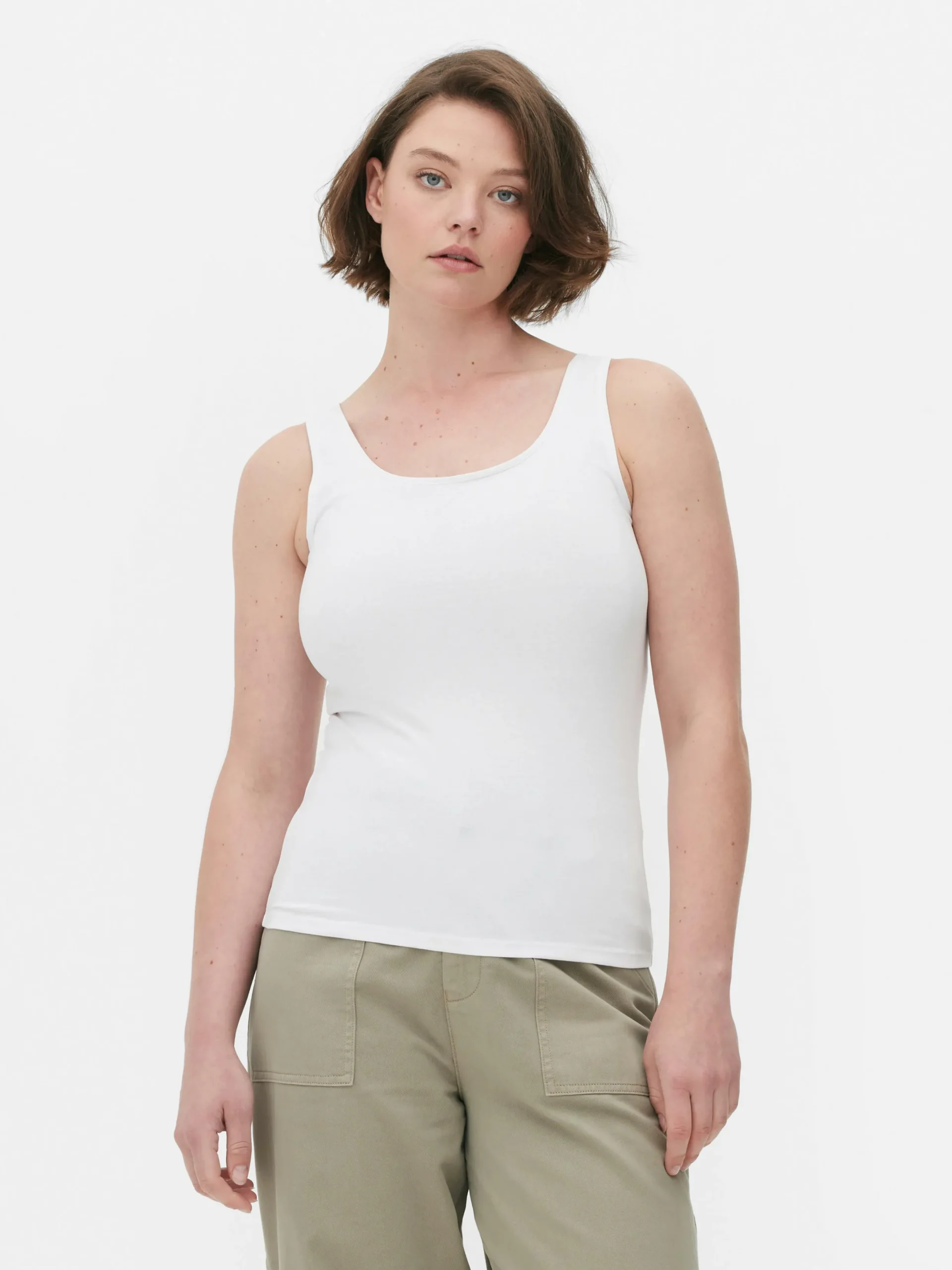 Tops Und T-Shirts|Primark Klassisches Baumwolltop Weiß
