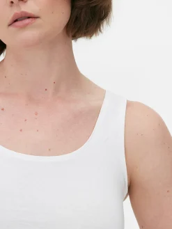 Tops Und T-Shirts|Primark Klassisches Baumwolltop Weiß