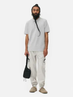 Tops Und T-Shirts|Primark Klassisches Piqué-Polohemd Grau meliert