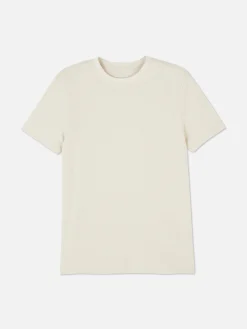 Tops Und T-Shirts|Primark Klassisches Stretch-T-Shirt Hellbeige