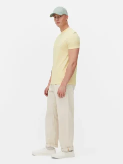 Tops Und T-Shirts|Primark Klassisches Stretch-T-Shirt Gelb