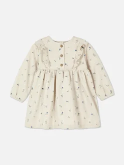 Kleider Und Röcke|Primark Kleid Mit Blumenmuster Und Rüschen Hellbeige