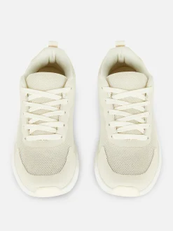 Sneakers|Primark Klobige Low-Top-Sneaker Mit Einsätzen Naturfarben