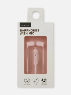 Kopfhörer|Primark Kopfhörer Mit Mikrofon Rosa