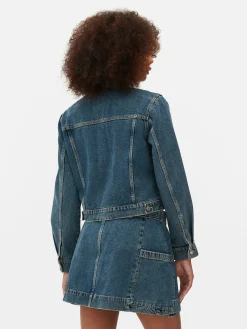 Denim|Jacken Und Mäntel|Primark Kragenlose Jeansjacke Mittelblau