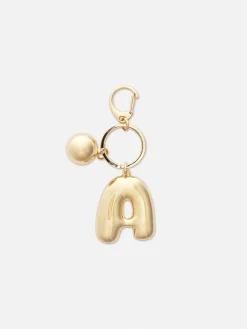 Schmuck|Primark Kugel-Schlüsselanhänger Mit Initiale Gelb