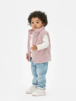 Jacken Und Mäntel|Primark Kunstfellweste Mit Herzstruktur Rosa