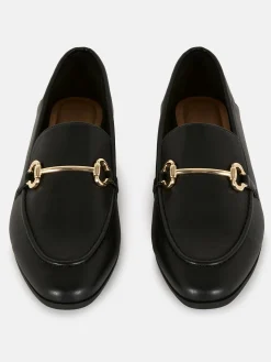 Flache Schuhe|Primark Kunstleder-Loafer Mit Trensenverzierung Schwarz