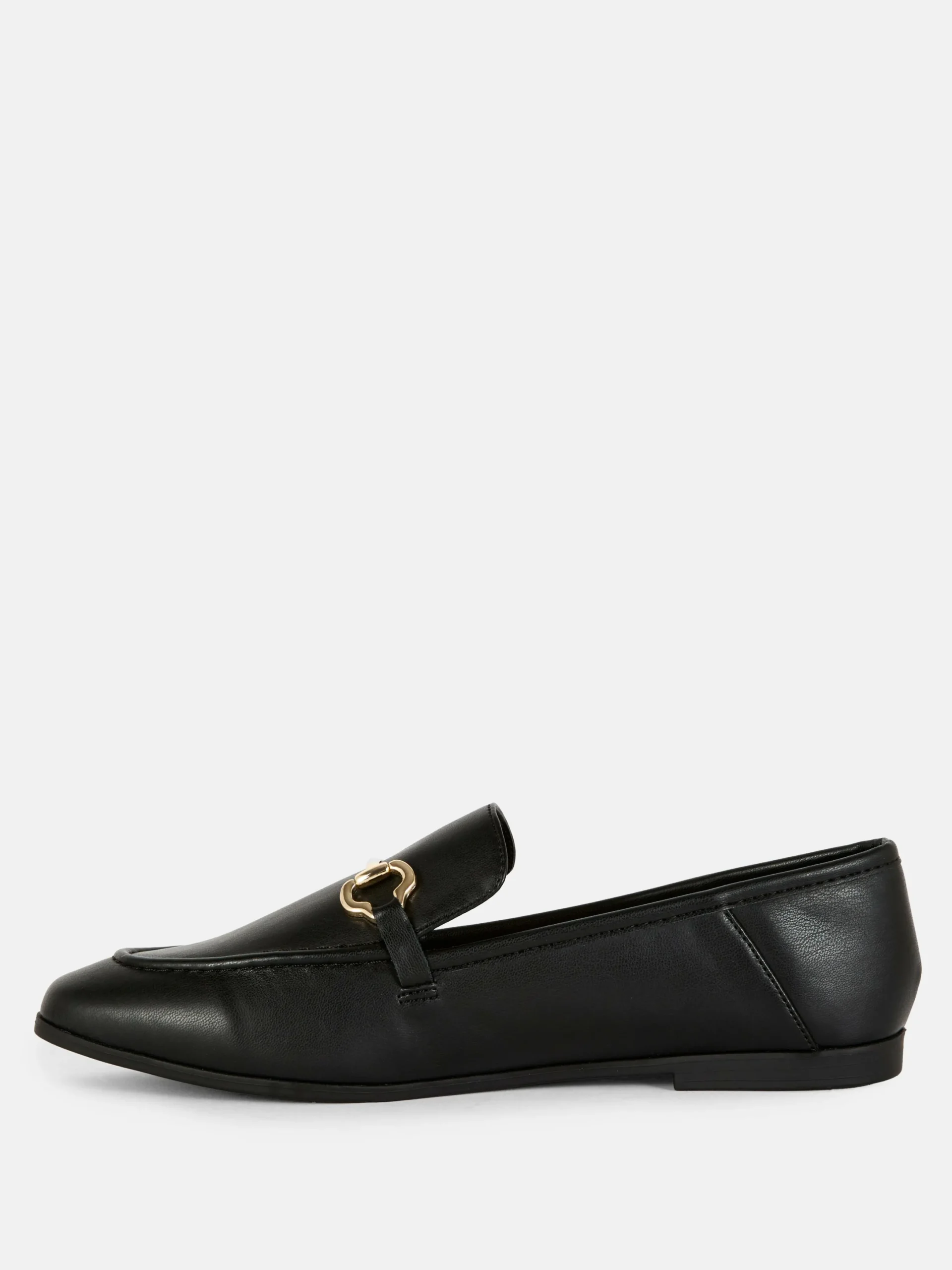 Flache Schuhe|Primark Kunstleder-Loafer Mit Trensenverzierung Schwarz