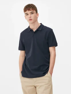 Tops Und T-Shirts|Primark Kurzarm-Poloshirt Aus Piqué Marineblau