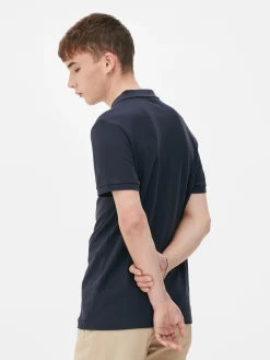 Tops Und T-Shirts|Primark Kurzarm-Poloshirt Aus Piqué Marineblau