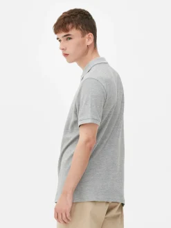 Tops Und T-Shirts|Primark Kurzarm-Poloshirt Aus Piqué Grau meliert