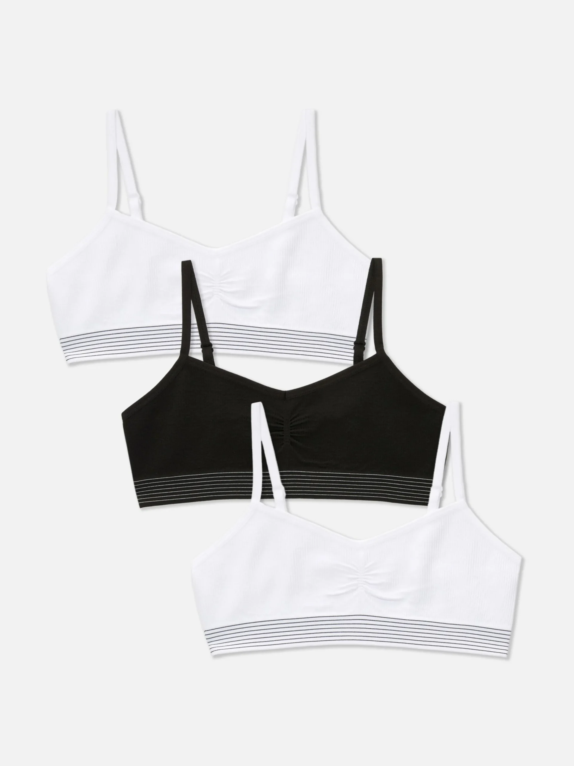 Unterwäsche|Primark Kurze Trägertops, 3er-Pack Schwarz