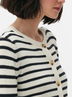Pullover Und Cardigans|Primark Kurzer Cardigan Mit Streifen Schwarz/Weiß