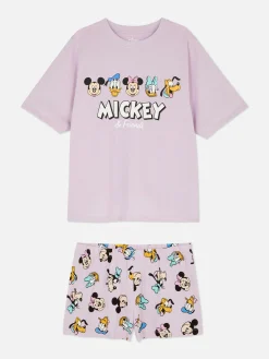 Schlafanzüge|Primark Kurzer „Disney Micky Maus Und Freunde“ Schlafanzug Lilafarben