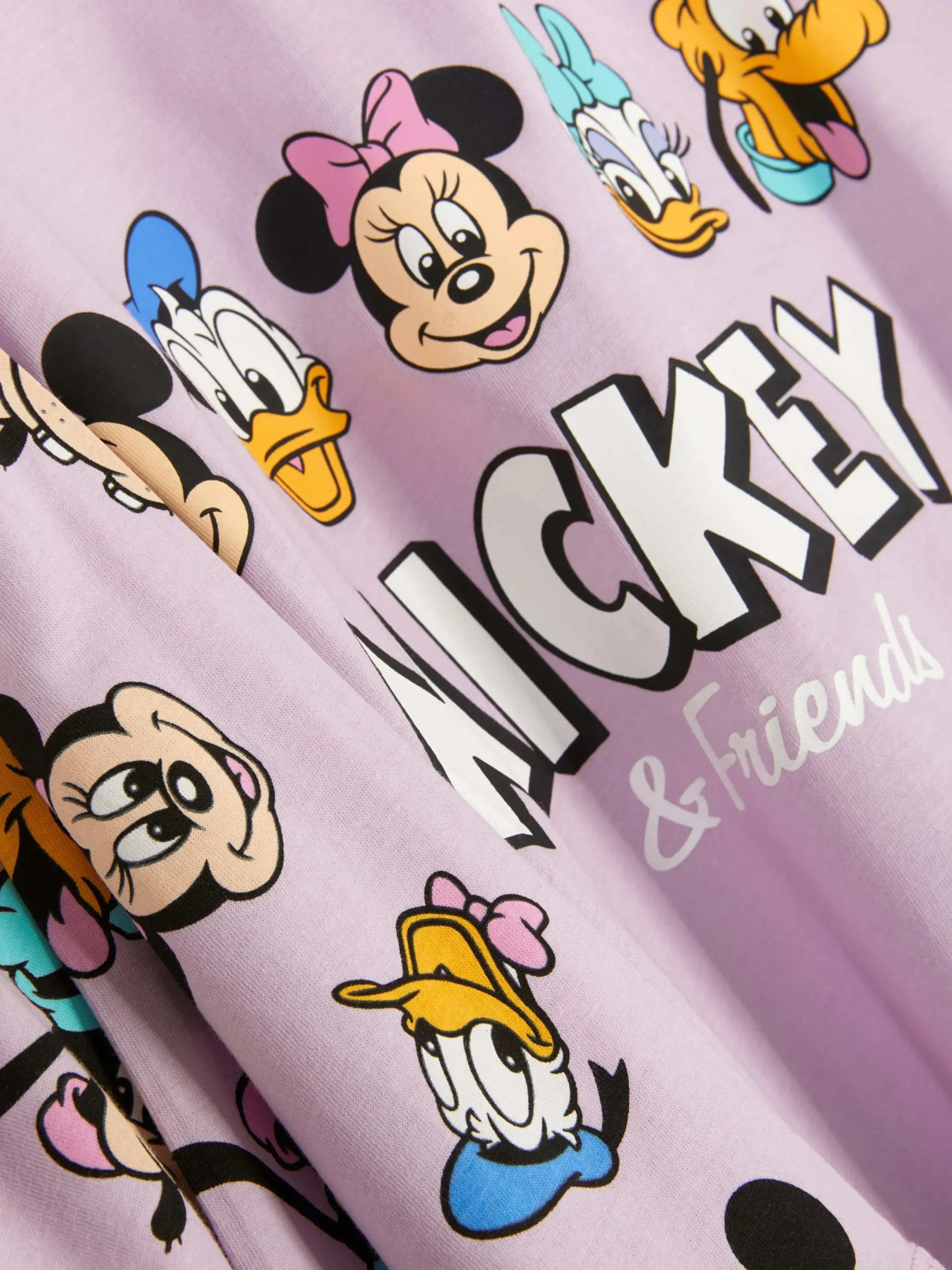 Schlafanzüge|Primark Kurzer „Disney Micky Maus Und Freunde“ Schlafanzug Lilafarben