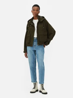 Jacken Und Mäntel|Primark Kurzer Parka Khakifarben