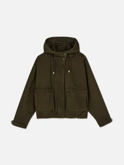 Jacken Und Mäntel|Primark Kurzer Parka Khakifarben