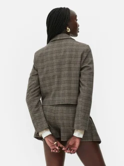 Blazer|Primark Kurzer „Rita Ora“ Blazer Mit Karomuster Multi