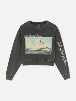 Hoodies Und Sweatshirts|Primark Kurzes „Alexandre Cabanel“ Sweatshirt Anthrazitfarben