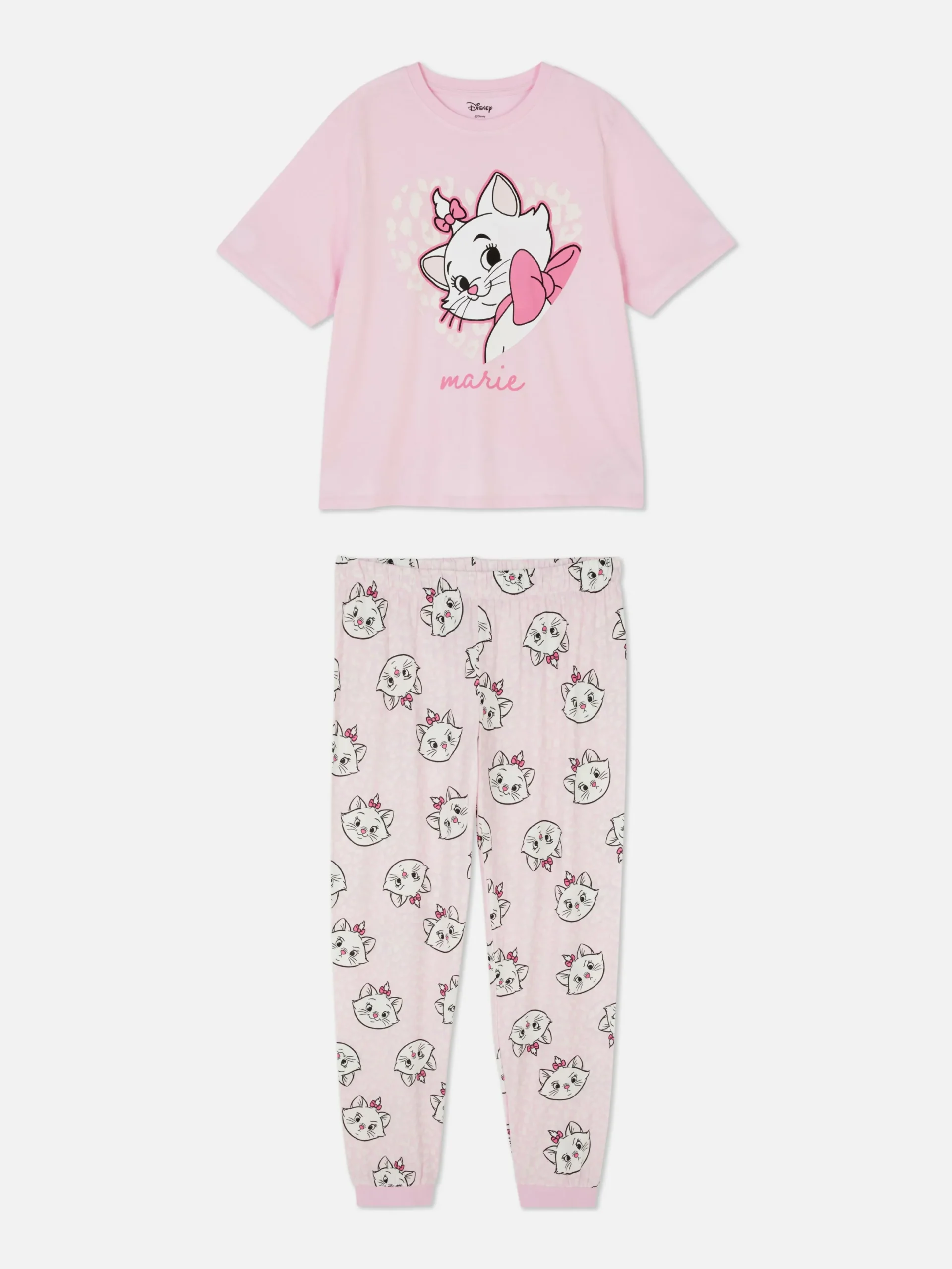 Schlafanzüge|Primark Kurzes „Disney Figuren“ Schlafanzug-Oberteil Hellrosa