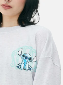 Hoodies Und Sweatshirts|Primark Kurzes „Disneys Stitch“ Sweatshirt Grau meliert