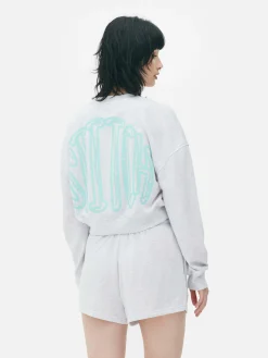 Hoodies Und Sweatshirts|Primark Kurzes „Disneys Stitch“ Sweatshirt Grau meliert