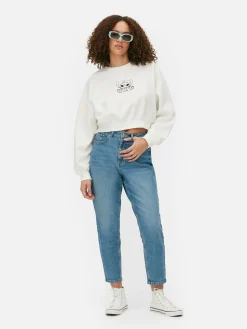 Hoodies Und Sweatshirts|Primark Kurzes „Disneys Stitch“ Sweatshirt Weiß