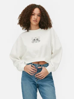 Hoodies Und Sweatshirts|Primark Kurzes „Disneys Stitch“ Sweatshirt Weiß