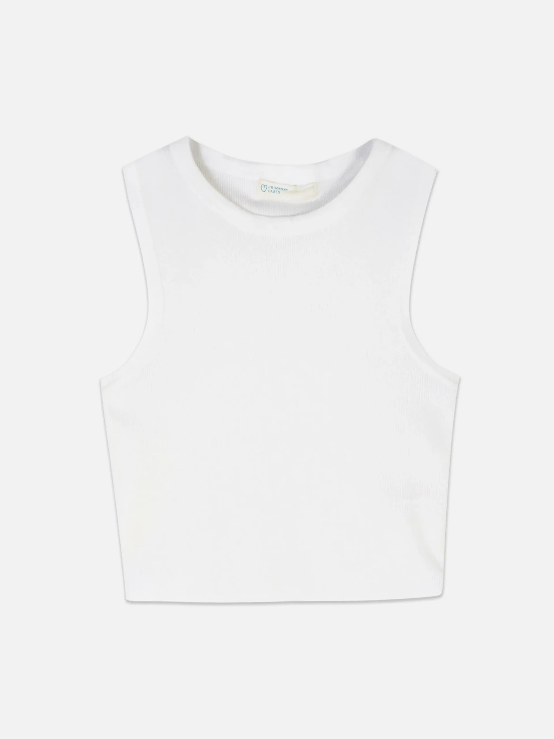 Tops Und T-Shirts|Primark Kurzes, Geripptes Trägertop Elfenbeinfarben