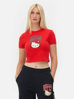 Tops Und T-Shirts|Primark Kurzes „Hello Kitty“ T-Shirt Rot