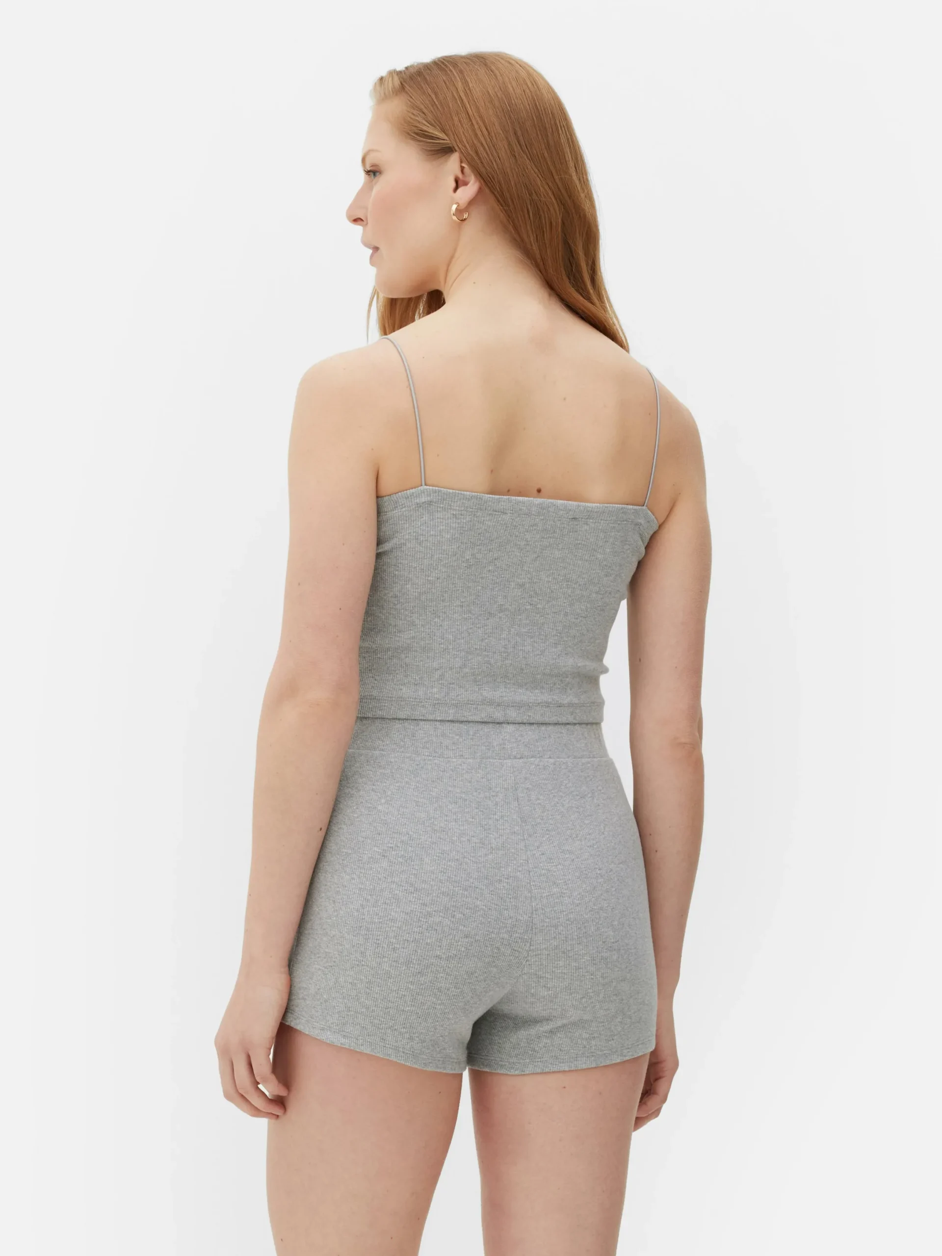 Tops Und T-Shirts|Primark Kurzes Jersey-Trägertop Zum Kombinieren Grau meliert