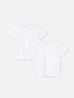 Tops Und T-Shirts|Primark Kurzärmelige T-Shirts, 2er-Pack Weiß