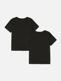 Tops Und T-Shirts|Primark Kurzärmelige T-Shirts, 2er-Pack Schwarz