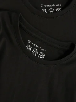 Tops Und T-Shirts|Primark Kurzärmelige T-Shirts, 2er-Pack Schwarz