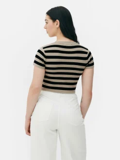 Pullover Und Cardigans|Primark Kurzärmeliger, Bauchfreier Pullover Naturfarben