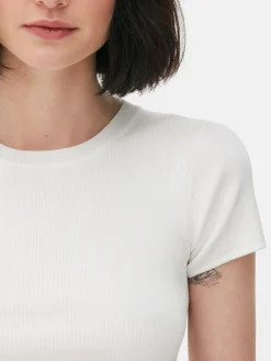 Pullover Und Cardigans|Primark Kurzärmeliger, Bauchfreier Pullover Weiß