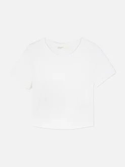 Pullover Und Cardigans|Primark Kurzärmeliger, Bauchfreier Pullover Weiß