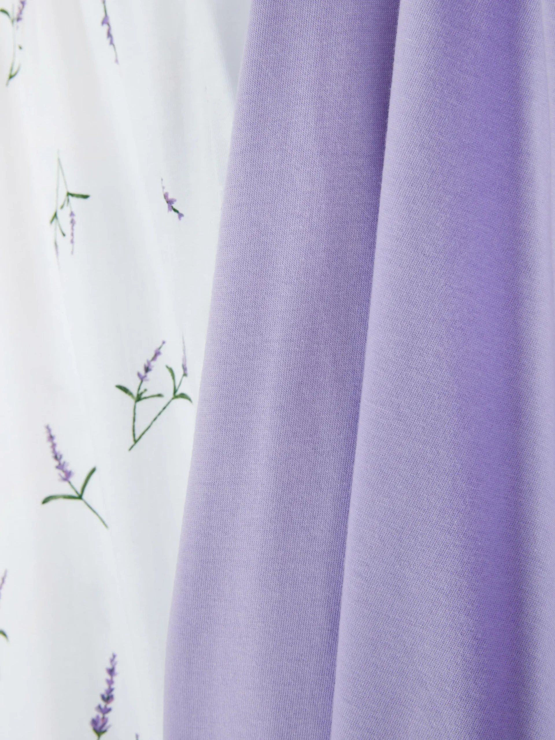 Schlafanzüge|Primark Kurzärmeliger Jersey-Schlafanzug Mit Print Lavendelfarben