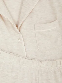Schlafanzüge|Primark Kurzärmeliger Jersey-Schlafanzug Hellbeige