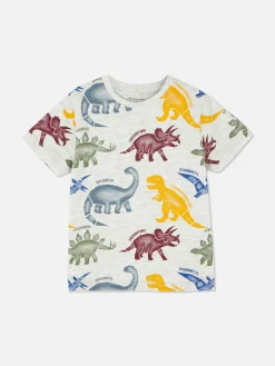 Tops Und T-Shirts|Primark Kurzärmeliges Grafik-T-Shirt Grau meliert