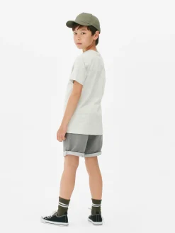 Tops Und T-Shirts|Primark Kurzärmeliges Grafik-T-Shirt Grau meliert
