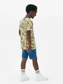 Tops Und T-Shirts|Primark Kurzärmeliges Grafik-T-Shirt Khakifarben