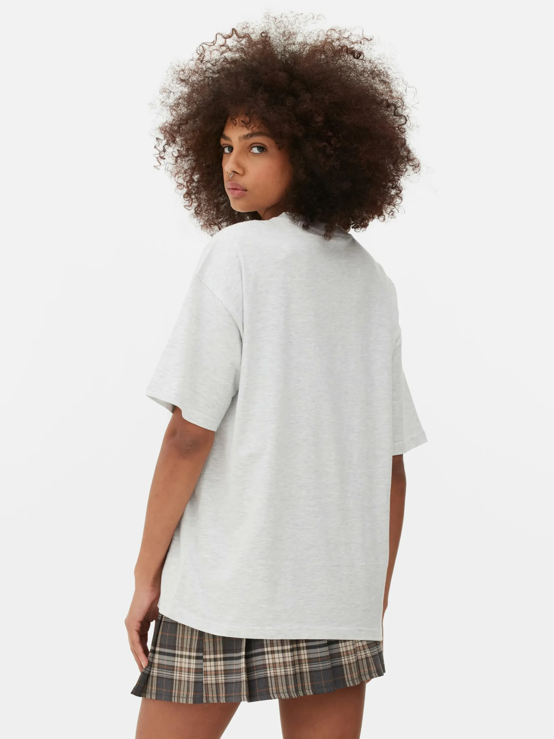 Tops Und T-Shirts|Primark Kurzärmeliges „Harvard“ T-Shirt Grau meliert