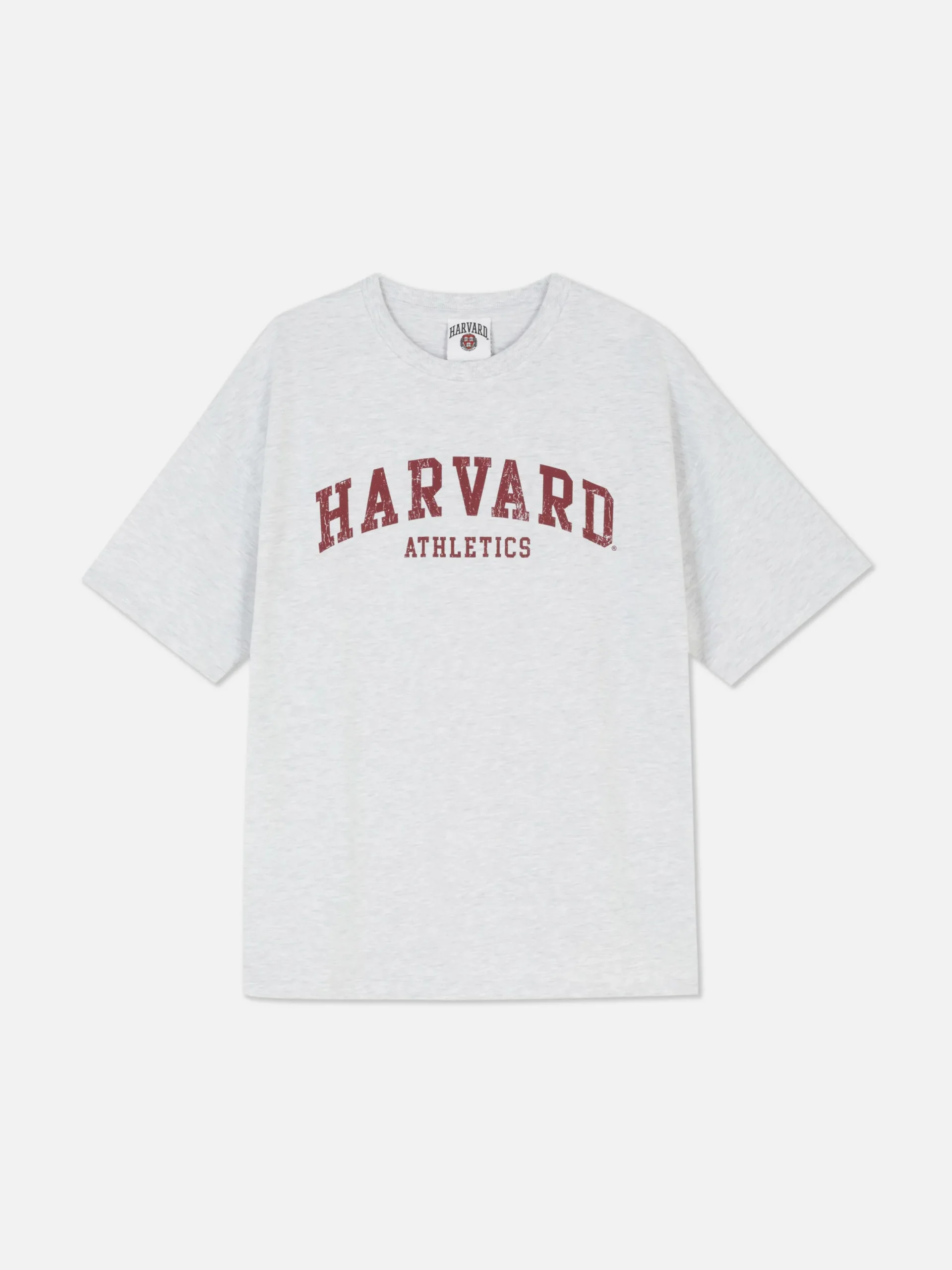 Tops Und T-Shirts|Primark Kurzärmeliges „Harvard“ T-Shirt Grau meliert