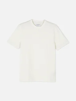 Tops Und T-Shirts|Primark Kurzärmeliges Slim-Fit-T-Shirt Ecrufarben