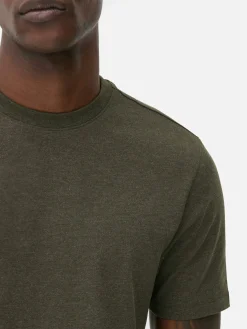Tops Und T-Shirts|Primark Kurzärmeliges Slim-Fit-T-Shirt Grün